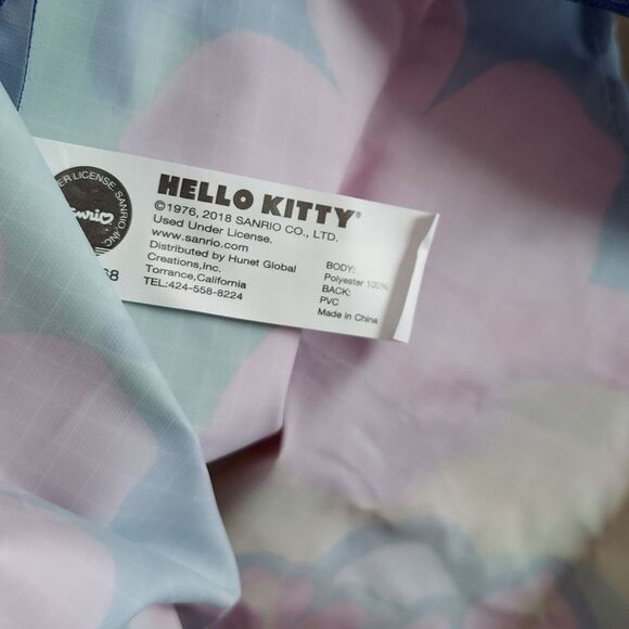 Hawaii Hello Kitty Reusable Packable ECO Shopper Tote Bag 16"x 13" Rainbow - Picture 3 of 7